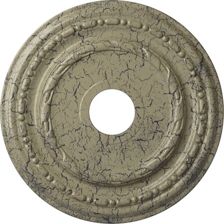 Ekena Millwork Dublin Medallion (Canopies up to 5 1/8"), 17 7/8"OD x 3 5/8"ID x 1 1/4"P, Castle Stone Crackle CM17DUCSC